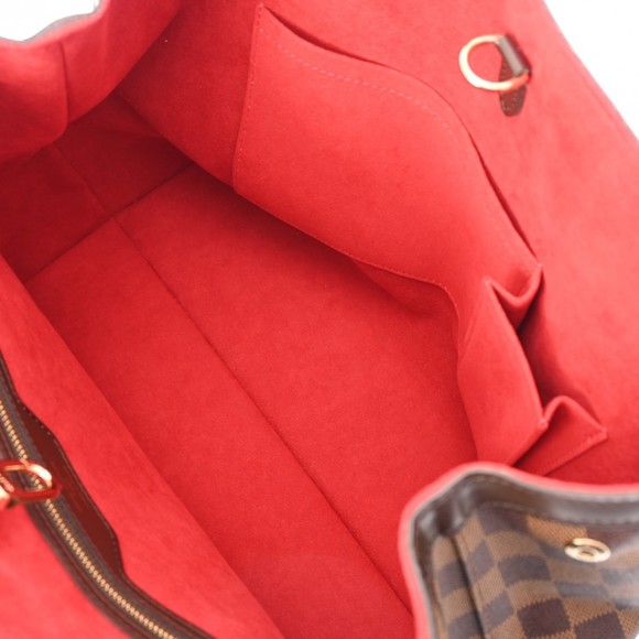 LOUIS VUITTON Damier Hampstead MM Tote Bag Brown N51204 Canvas Handbag - Picture 10 of 13